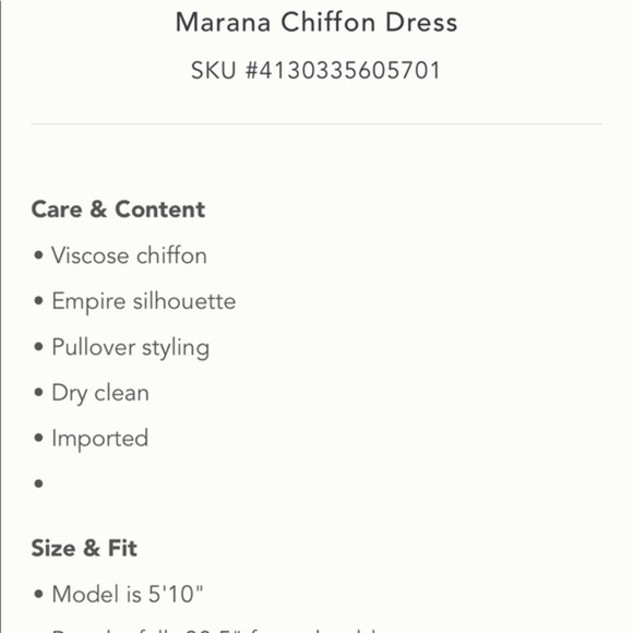 NWT Anthropologie HD in Paris Marina‎ Chiffon Dress size 6 - Picture 5 of 6